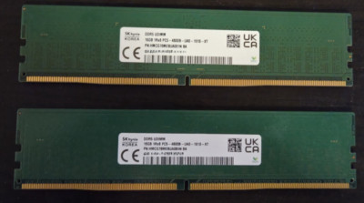 SK hynix 16GB×2 (32GB)DDR5 4800B SK hynix 32GB 16GB x 2, PC5-4800 DDR5 DIMM Desktop Memory RAM