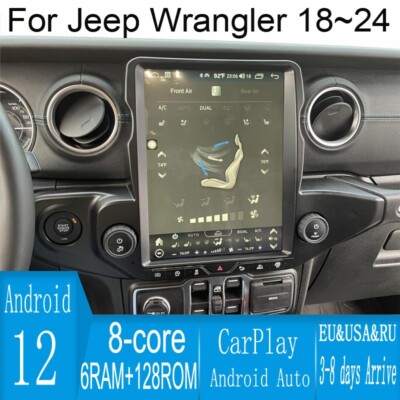 12.1'' Android Navigation Car Gps Stereo Tesla Style For Jeep Wrangler 6+128g
