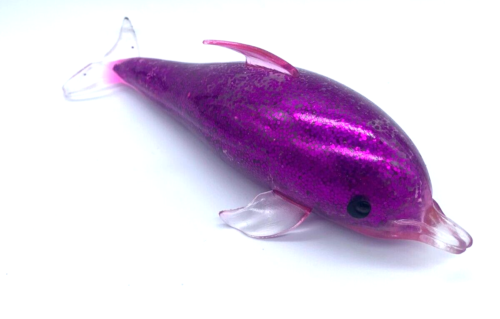 squishy toy shiny purple dolphin to relax - Afbeelding 1 van 6