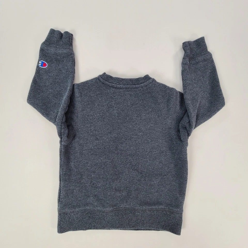 Свитер Champion для мальчиков 5 серый толстовка пуловер комфортный повседневный молодежный детский - Изображение 2 из 4