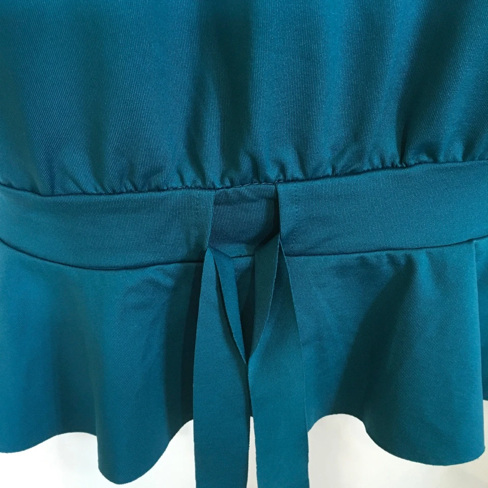  Runningskirts.com Lagoon Blue Green Ruffle Racer Back Tank Size Small - Image 3 of 4