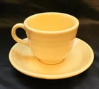 Homer Laughlin Fiestaware Yellow Fiesta Cup and Saucer Set #455