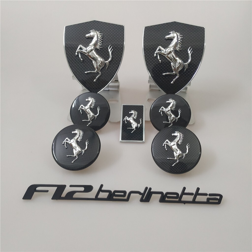 Ferrari F12 Berlinetta Carbon Fiber Carbon Fiber Badge#Wheel Caps
