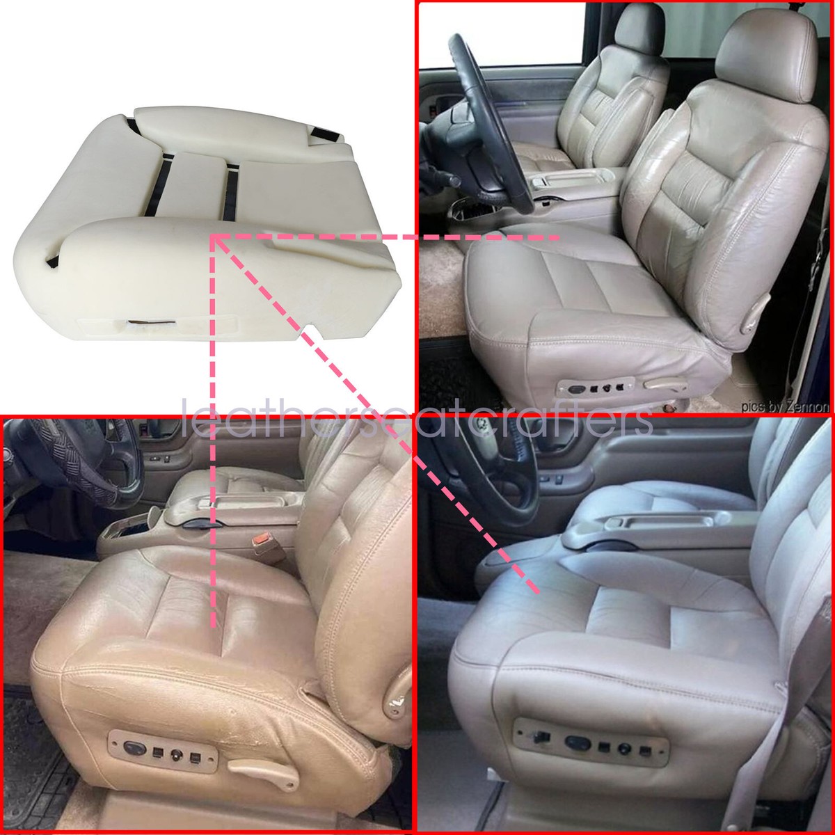 Soillar Seat Foam Driver Bottom Seat Foam Cushion For Chevy GMC