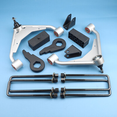 3'' Front Rear Leveling Lift Kit Control Arm Sierra Silverado 2500 3500 99-13 4WD