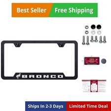 INC. Officially Licensed Laser Etched Cut-Out License Plate Frame for Bronco ...