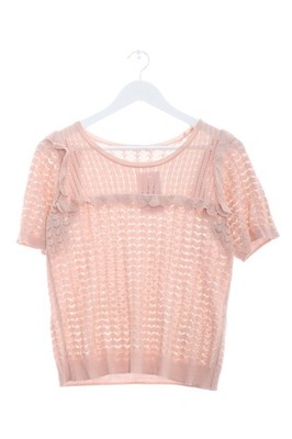 ORSAY Kurzarm-Bluse Damen Bluse Gr. DE 36 nude Casual-Look