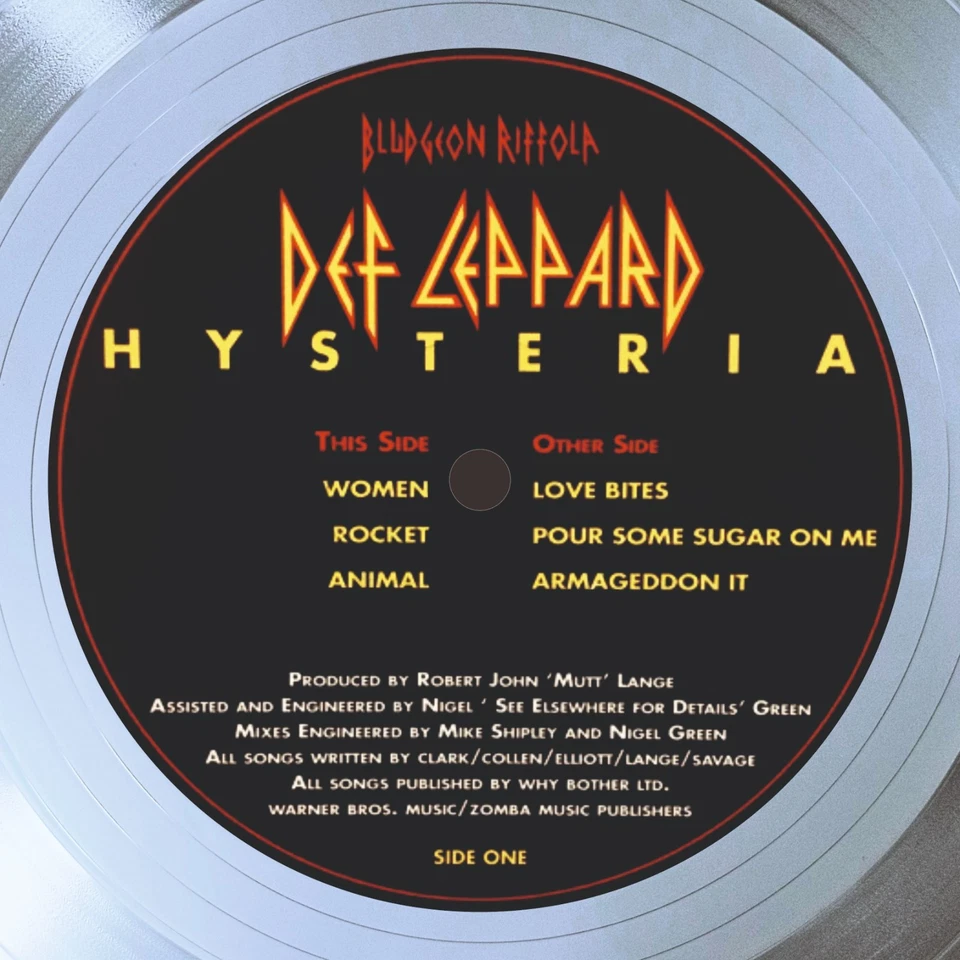 Def Leppard – Hysteria / LP Platinum 12" / Souvenir in black fram / Memorabilia - Image 2 of 4