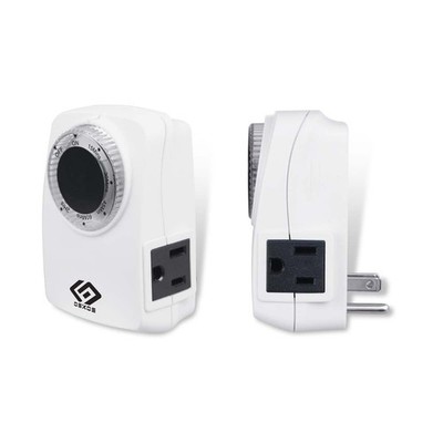 2-Pack 24-Hour Indoor Light Countdown Timer, One Grounded Outlet â   Ideal for