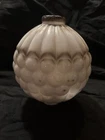 Antique White Milk Glass Grapes Lightning Rod Ball Globe Struck By Lightning