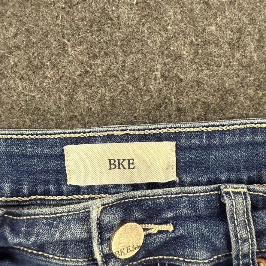 Женские джинсовые шорты BKE Stella размер 26 искусственно состаренный потертый подол синие джинсы - Изображение 2 из 4