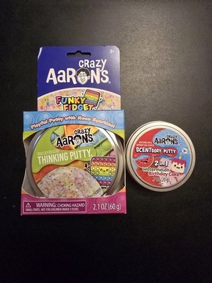 Aarons Crazy Thinking Putty X2 2.1 Oz And .7 Oz  Funky Fidget Sentsory New