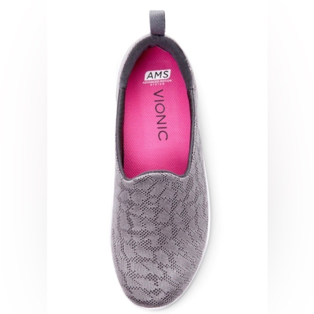 Vionic AMS Hydra slip on comfort shoes gray mesh women's 9 A10 image 2