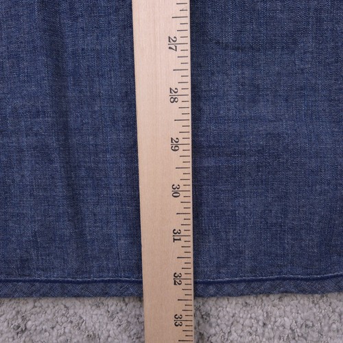 Levis Selvedge Denim Shirt Men XXL Workshirt Long Sleeve Pearl Snap Western Blue - Photo 10/10