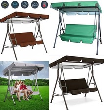 Replacement Swing Seat Canopy Cover Set Garden Chair Hammock Cover 2 3 Seater UK