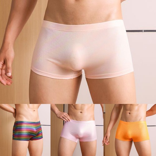 Comfort Fit Mens Boxer Briefs in Bronzing Design Breathable Underwear Options
