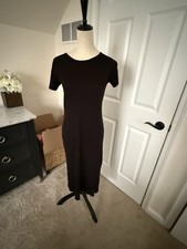 Michael Michael Kors Black Jersey Short Sleeve Maxi Dress, Size XS