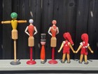 Vintage Swedish Wooden Napkin Dolls Lot & Misc Other Wooden Dolls — photo 5