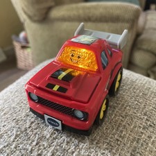 Vtech Go Go Smart Wheels Red Race Car TESTED Lights Sounds Work Hood Opens No 21
