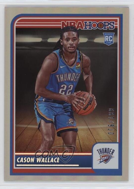 2023-24 Panini NBA Hoops Rookies Silver 75/199 Cason Wallace #252 13hf