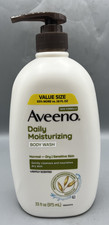 Aveeno Daily Moisturizing Body Wash for Women and Men for Dry 33 Fl Oz NEW 0.51 per gallon