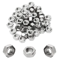 100Pcs M5-0.8 Hex Nut, 304 Stainless Steel, M5 X 0.8Mm Tiny Nuts Fasteners, Hex