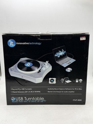 IT Innovative Technology Model ITUT-300 USB Turntable - Open Box