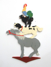 VTG Hellerkunst Children's Nursery Fairy Tale Wall Hanging Wood Wall Cut Out