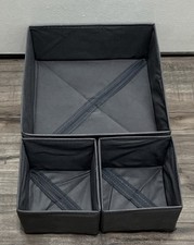 Collapsible Storage Drawer Organizers 1 Large 11x11x4.75 2 Small 5.5x5.5x4.75