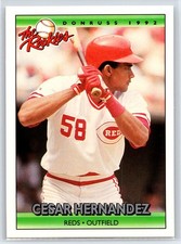 1992 Donruss The Rookies Cesar Hernandez Rookie Cincinnati Reds RC #52