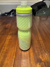 CamelBak Podium Chill Outdoor Bottle, Lime/ Blue Stripe 21 oz, BPA-Free