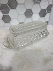 Vtg Anchor Hocking Wexford Clear Glass Butter Dish.  Pretty!