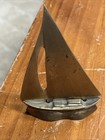 Vintage solid  Brass Sail Boat Paperweight Figurine 4.125" Tall 5.5 grams — photo 4