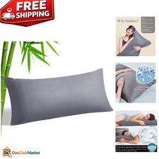 Cooling Bamboo Body Pillow Cover - Silky Soft 20x54 Inches for Hot Sleepers