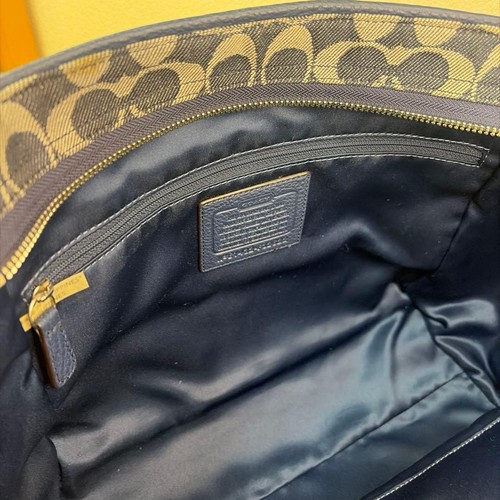 COACH Hand Bag Tote Purse Signature Denim Navy Authentic - Bild 16 von 24
