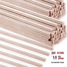 60 Pieces Balsa Wood Sticks 1/8 x 1/8 x 12 Inch Square Dowels