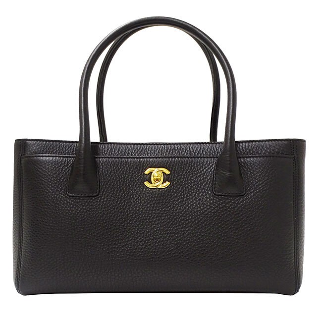 Chanel Leather Executive Tote Bag Elegant Handheld Style 386993