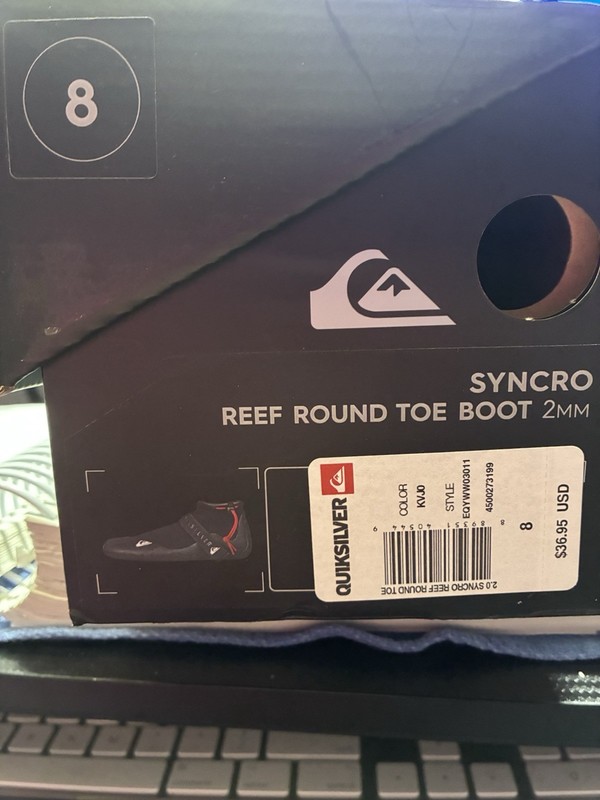 Quicksilver Synchro 2mm Reef Round Toe Boot Size 8