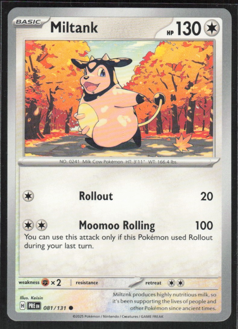 2025 Scarlet & Violet Series - Prismatic Evolutions Miltank Common #81
