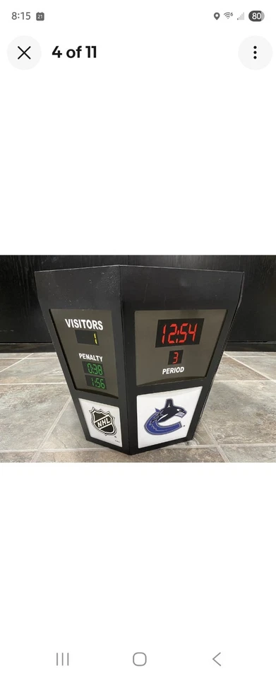 Luz de cueva Vancouver Canucks Arena Jumbotron Foto 3 de 4