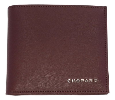 Chopard Klassisch Weinrot Leder Unisex Portemonnaie 95012-0351