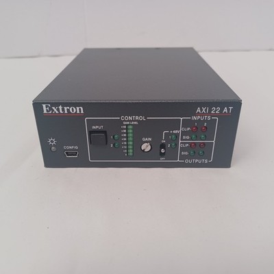 EXTRON AXI 22 AT 2 Input, 2 Output Dante Audio Interface **VOLLSTÄNDIG GETESTET**