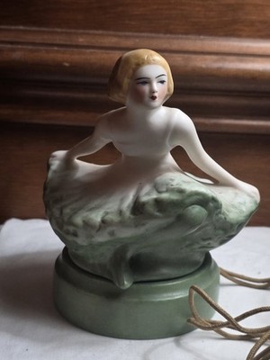 Antique FULPER Pottery Ballerina Lady Perfume  Lamp 