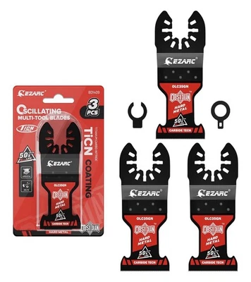EZARC Ticn Coated Oscillating Saw Blade For Hard Metal, Nails, Obsidian   - Image 1 of 4