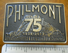 PHILMONT SCOUT RANCH 75TH ANNIVERSARY BELT BUCKLE, 1938-2013 NEW IN PACKAGE 