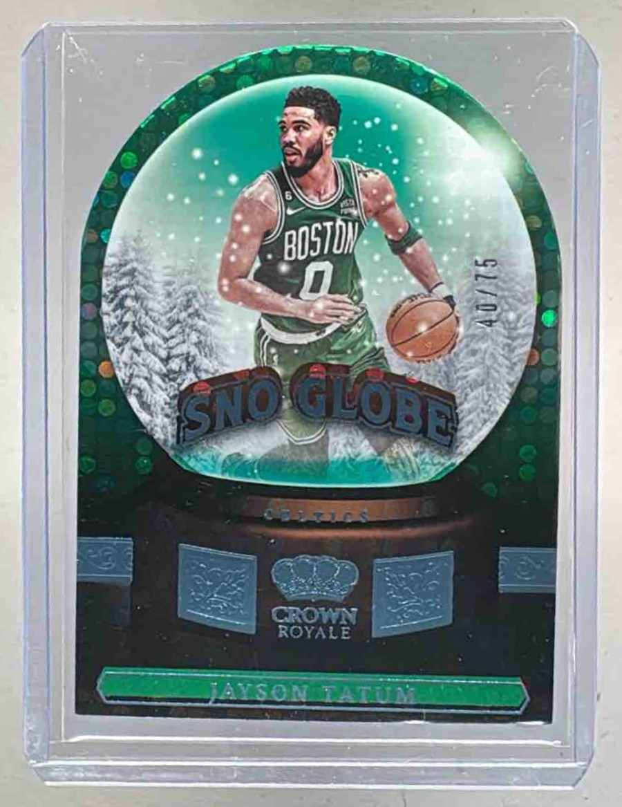 Jayson Tatum 2023 Panini Crown Royale #10 Blue Sno Globe /75