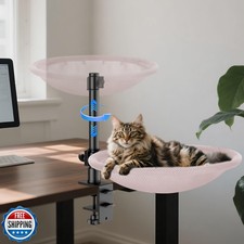 DEVISELOVE Cat Desk Bed and Perch - Breathable Soft Mesh Cat Hammock Nest for...