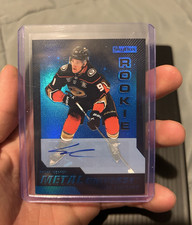 Skybox Metal Universe 2023-24 Rookie Auto Leo Carlsson R-22 Ducks Nhl