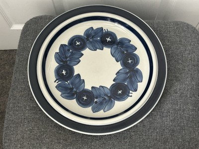 MCM Vintage Arabia Finnland blaue Anemone Ulla Procope Servierplatte Platte 13''