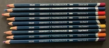 9x Derwent Watercolour Pencils, various Colors, Made in England, hardly used